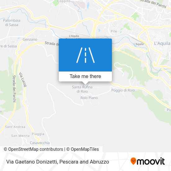 Via Gaetano Donizetti map
