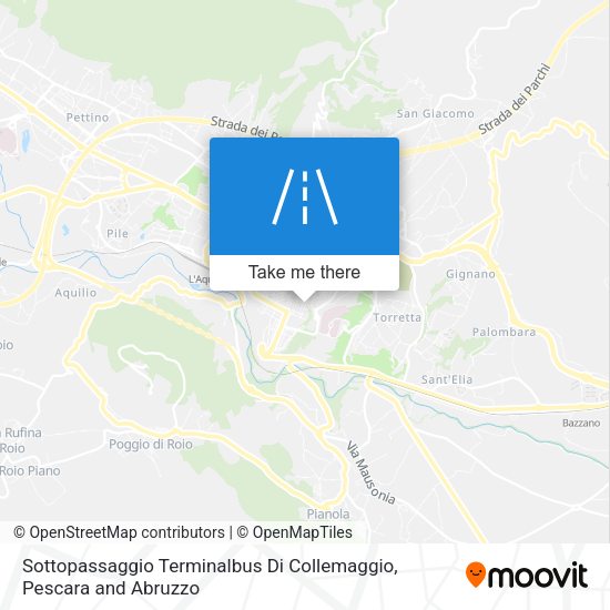 Sottopassaggio Terminalbus Di Collemaggio map