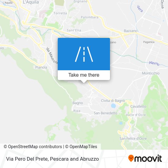 Via Pero Del Prete map