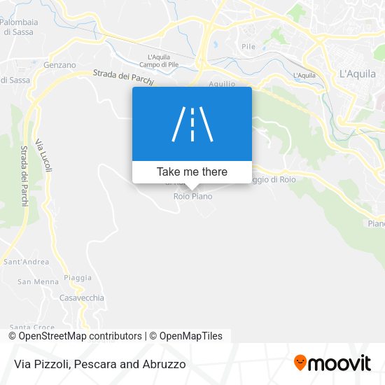 Via Pizzoli map