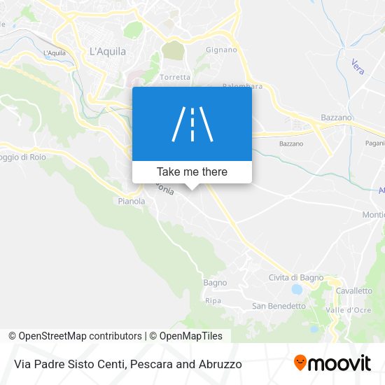 Via Padre Sisto Centi map