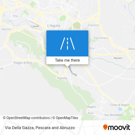 Via Della Gazza map