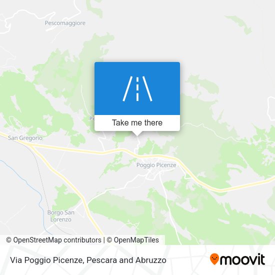 Via Poggio Picenze map