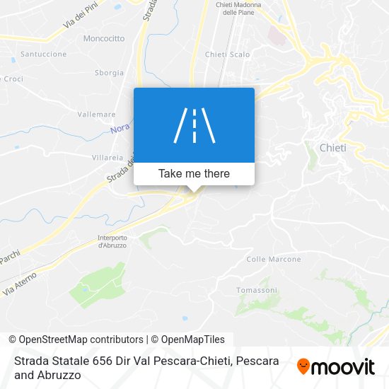 Strada Statale 656 Dir Val Pescara-Chieti map