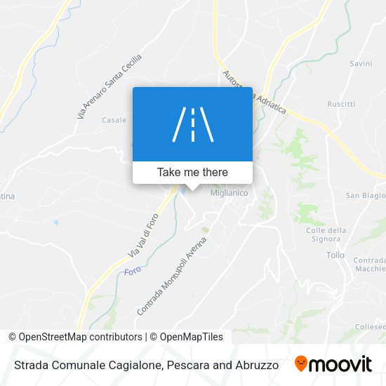Strada Comunale Cagialone map