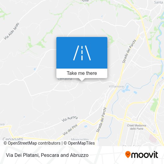 Via Dei Platani map