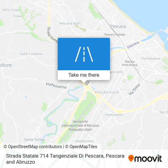 Strada Statale 714 Tangenziale Di Pescara map