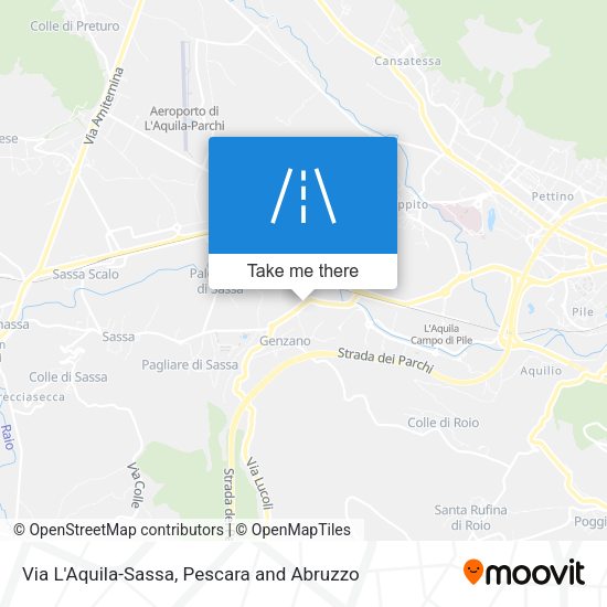 Via L'Aquila-Sassa map