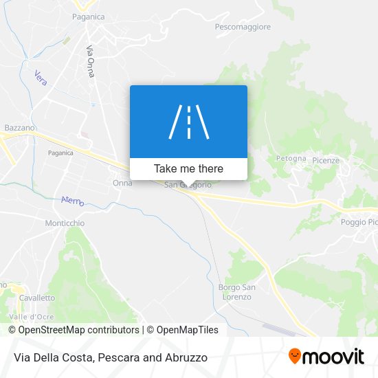 Via Della Costa map