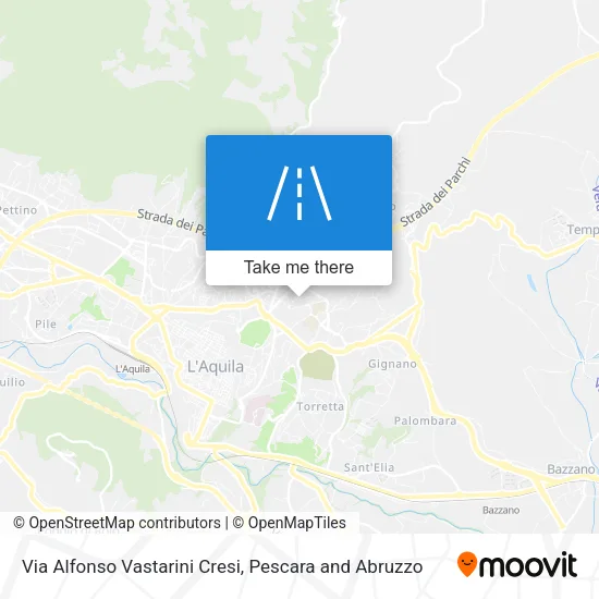 Via Alfonso Vastarini Cresi map