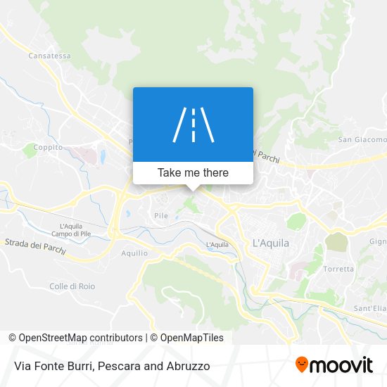 Via Fonte Burri map