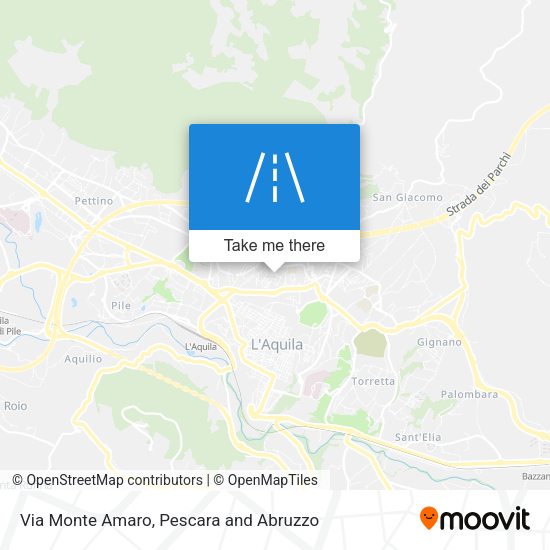 Via Monte Amaro map