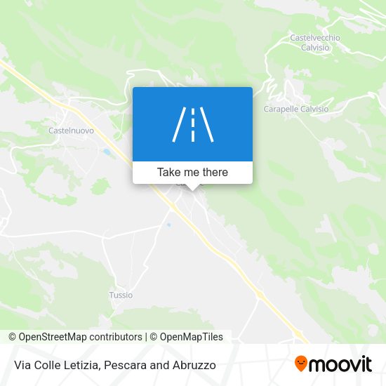 Via Colle Letizia map