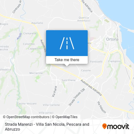 Strada Marenzi - Villa San Nicola map
