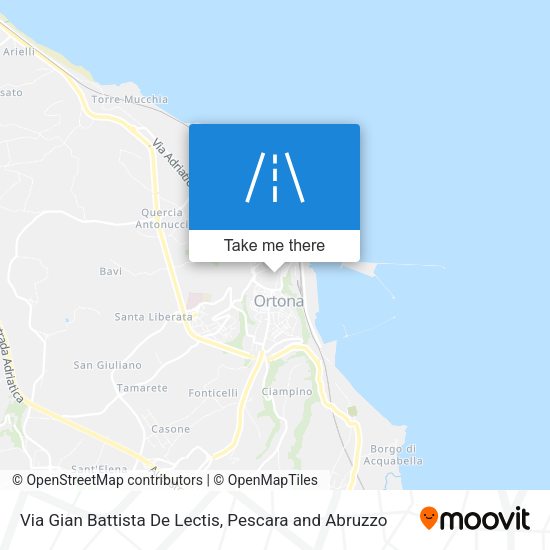 Via Gian Battista De Lectis map