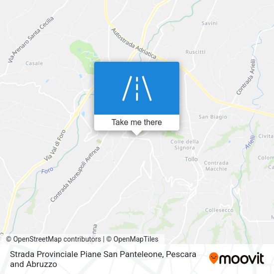 Strada Provinciale Piane San Panteleone map