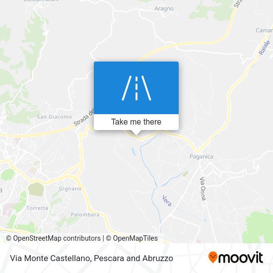 Via Monte Castellano map