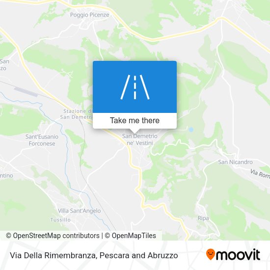 Via Della Rimembranza map