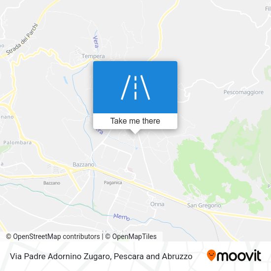 Via Padre Adornino Zugaro map