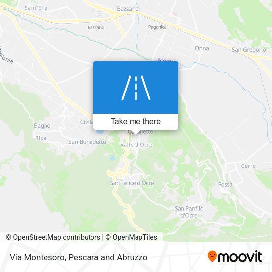Via Montesoro map
