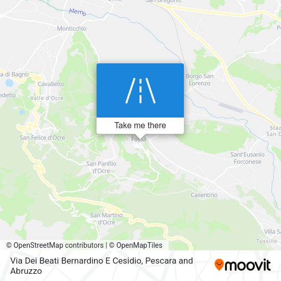 Via Dei Beati Bernardino E Cesidio map