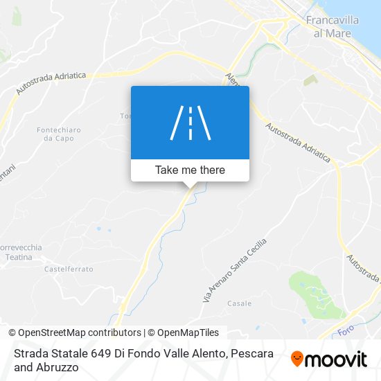 Strada Statale 649 Di Fondo Valle Alento map