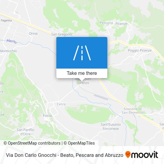 Via Don Carlo Gnocchi - Beato map