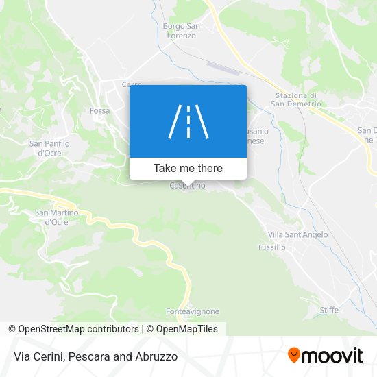 Via Cerini map
