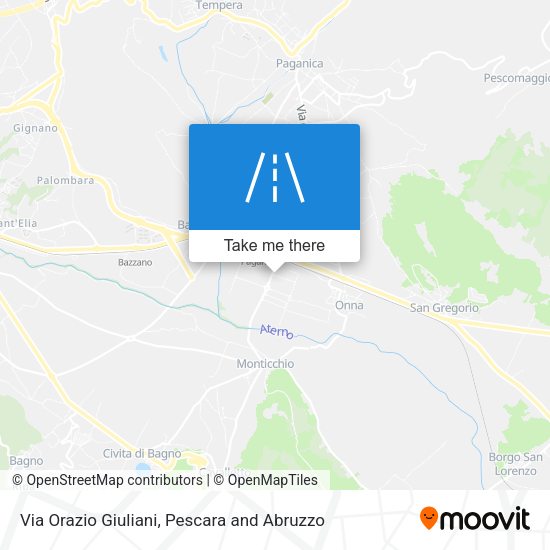 Via Orazio Giuliani map