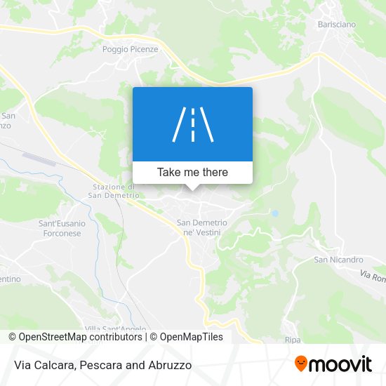 Via Calcara map