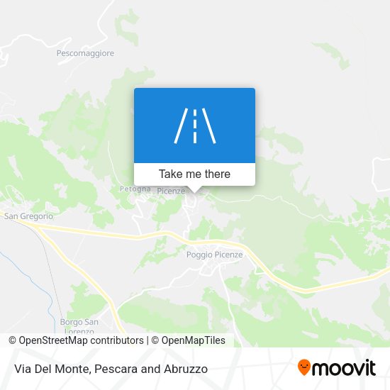 Via Del Monte map
