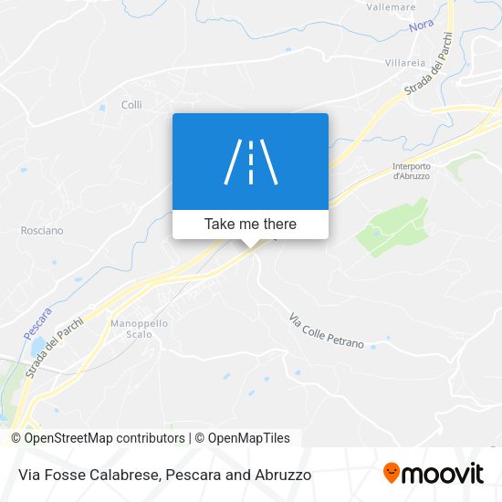Via Fosse Calabrese map