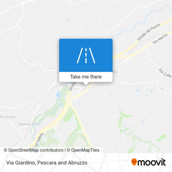 Via Giardino map