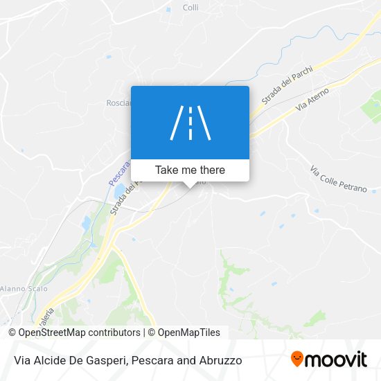 Via Alcide De Gasperi map