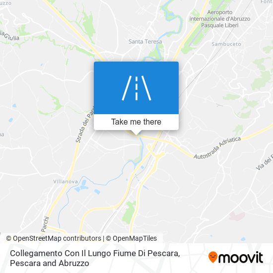 Collegamento Con Il Lungo Fiume Di Pescara map