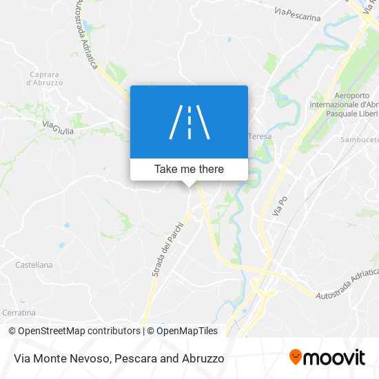 Via Monte Nevoso map