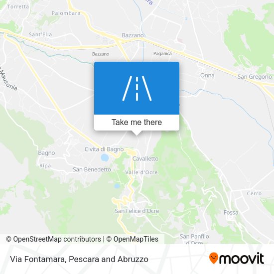 Via Fontamara map