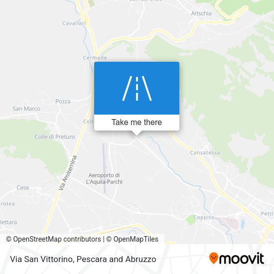 Via San Vittorino map