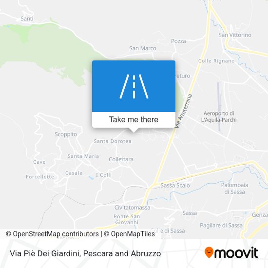 Via Piè Dei Giardini map