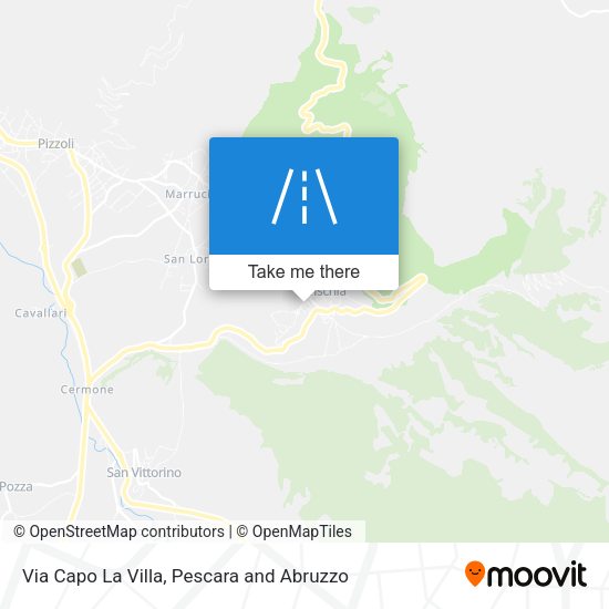 Via Capo La Villa map