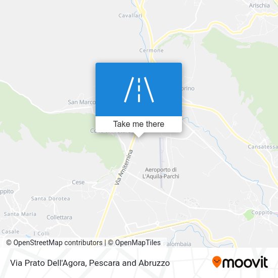 Via Prato Dell'Agora map
