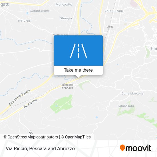 Via Riccio map