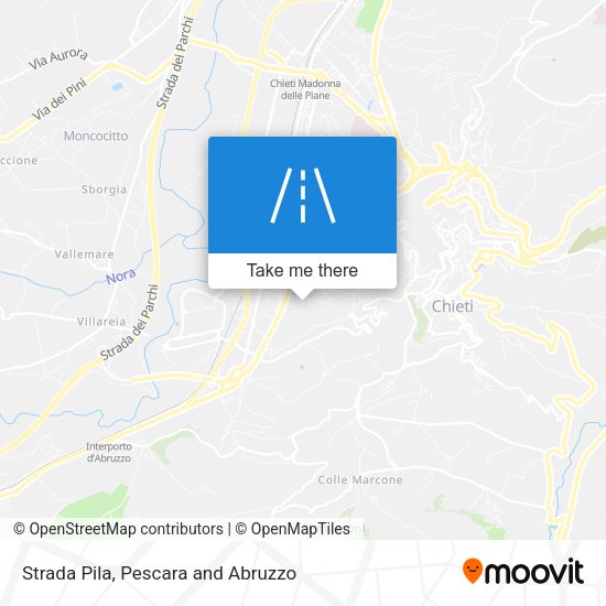 Strada Pila map