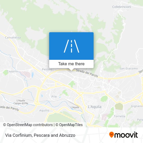 Via Corfinium map