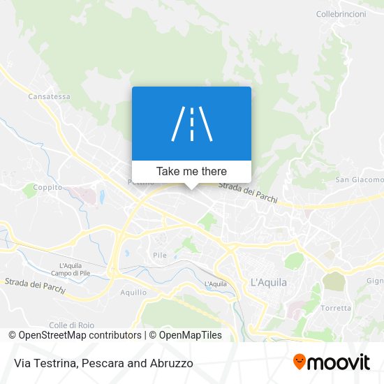 Via Testrina map