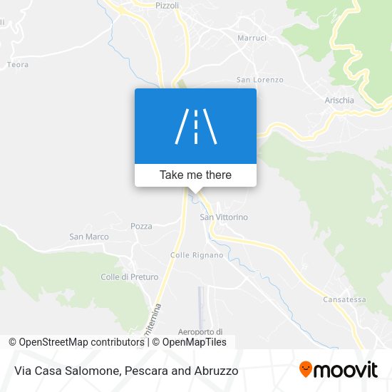 Via Casa Salomone map