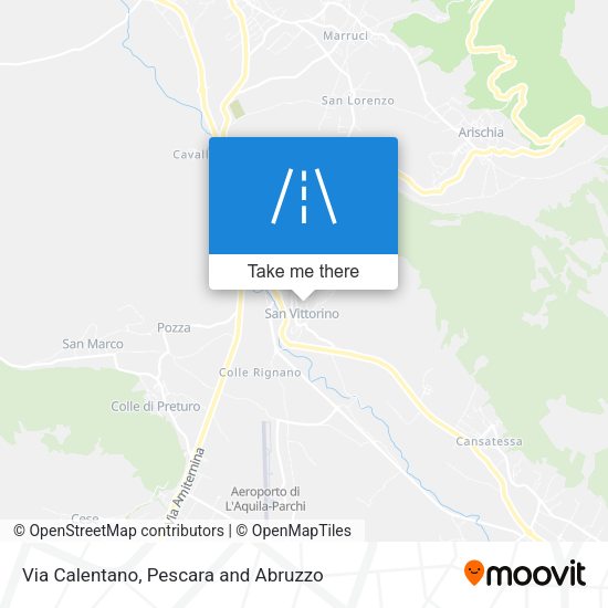Via Calentano map