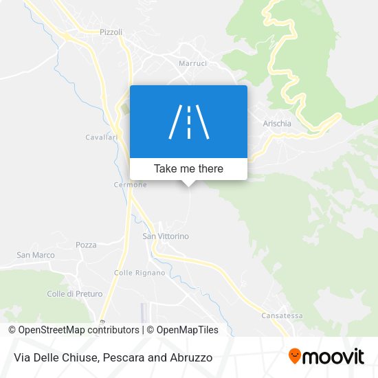 Via Delle Chiuse map