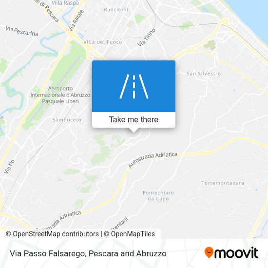 Via Passo Falsarego map