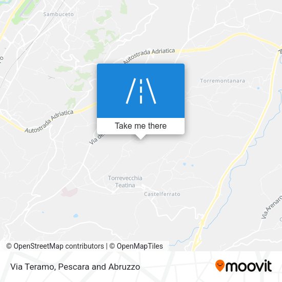 Via Teramo map